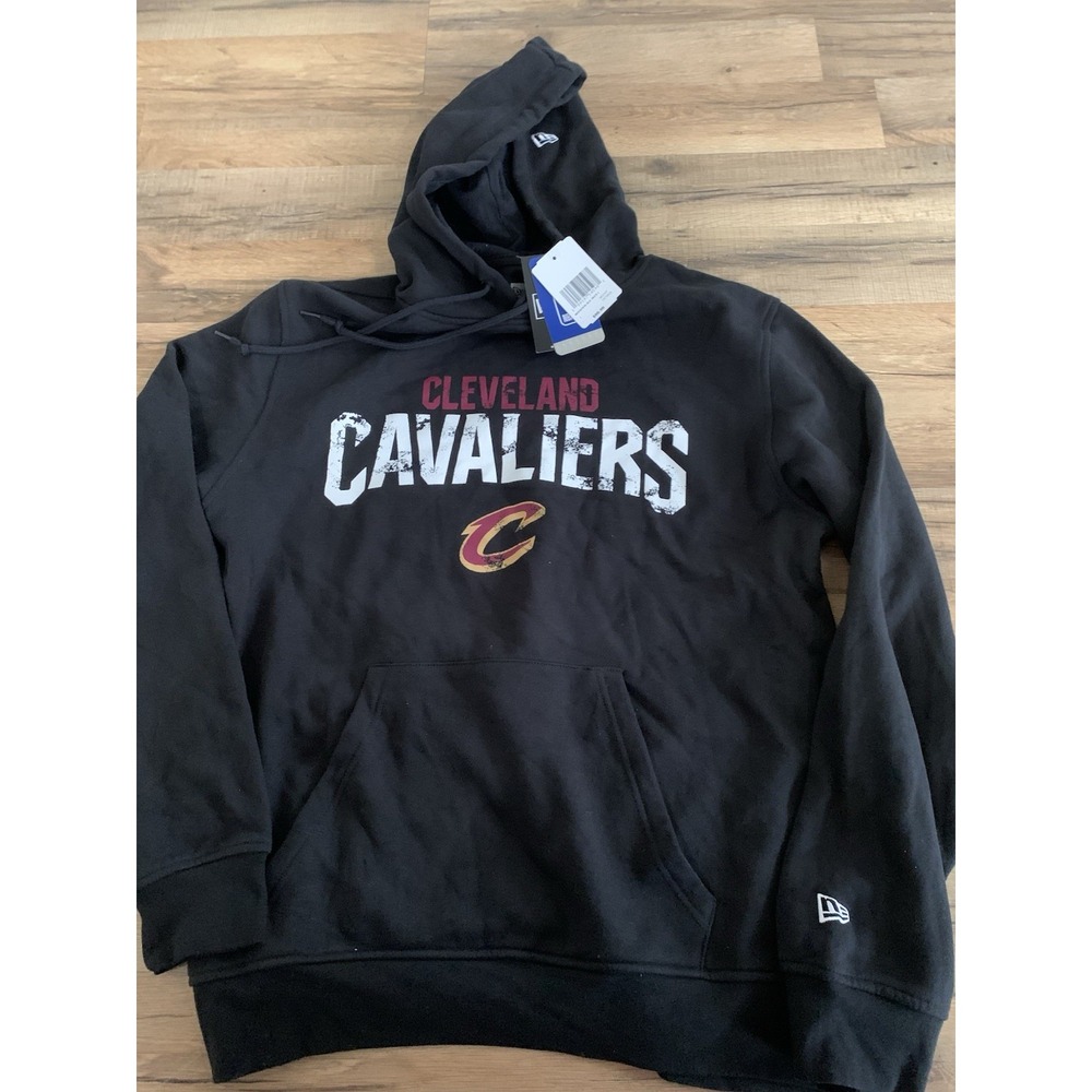 NWT Men's Large New Era Cleveland Cavaliers Black Logo Hoodie Sweatshirt